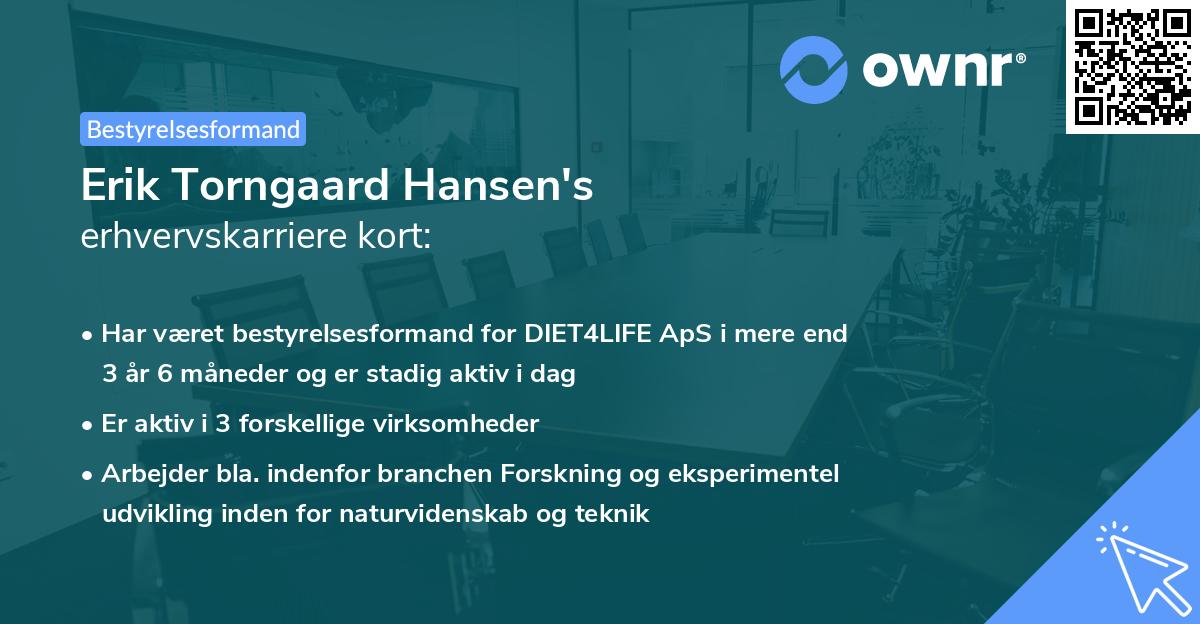 Erik Torngaard Hansen's erhvervskarriere kort