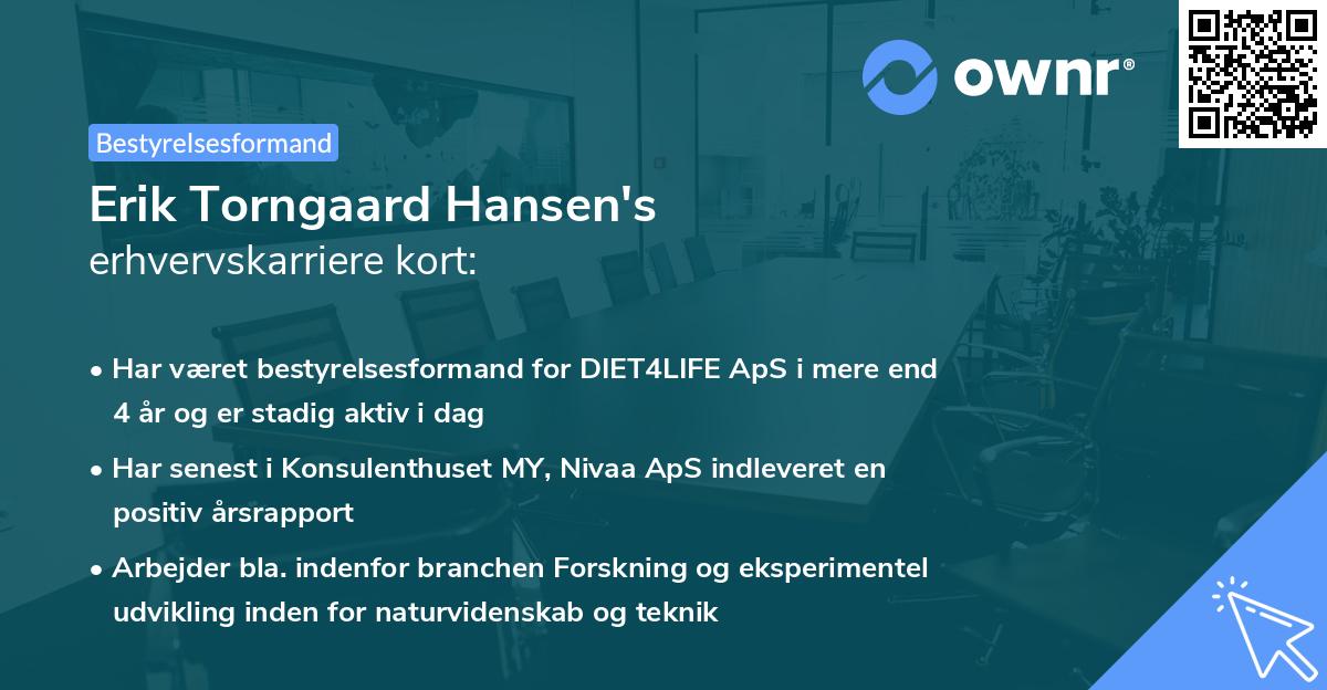 Erik Torngaard Hansen's erhvervskarriere kort