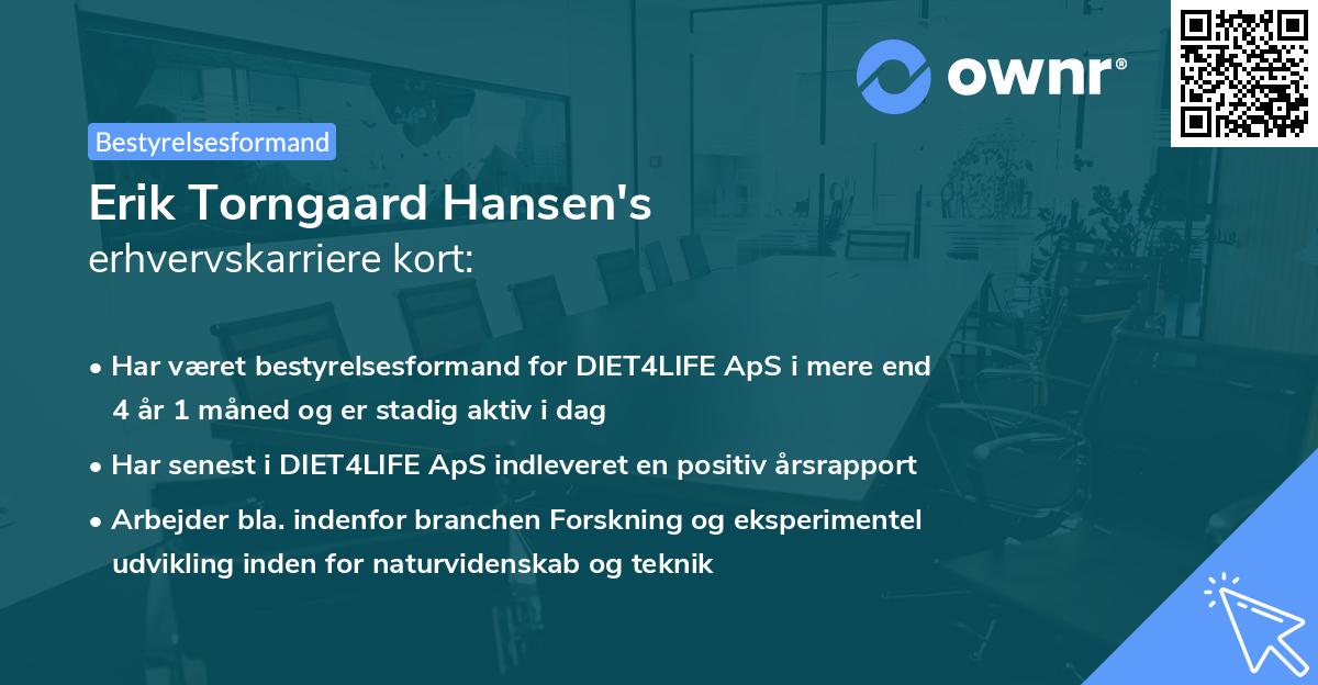 Erik Torngaard Hansen's erhvervskarriere kort