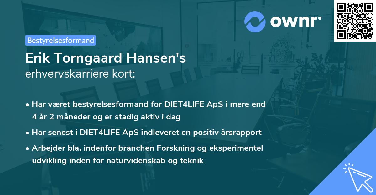 Erik Torngaard Hansen's erhvervskarriere kort