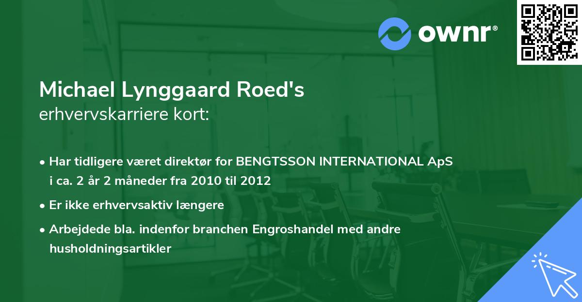 Michael Lynggaard Roed's erhvervskarriere kort