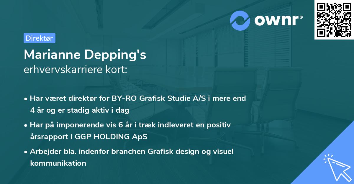 Marianne Depping's erhvervskarriere kort