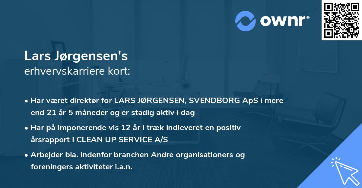 Lars Jørgensen's erhvervskarriere kort