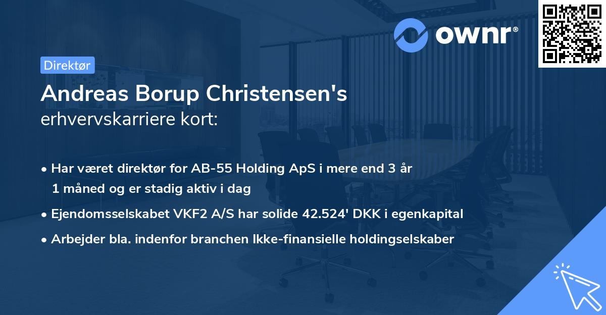 Andreas Borup Christensen's erhvervskarriere kort