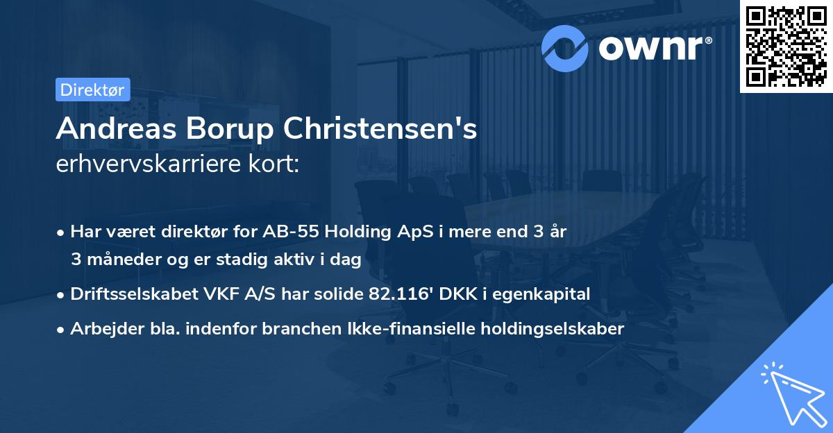 Andreas Borup Christensen's erhvervskarriere kort
