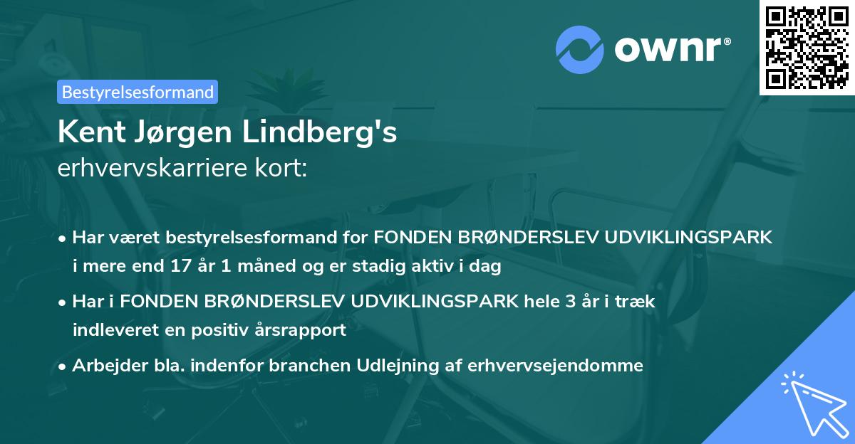 Kent Jørgen Lindberg's erhvervskarriere kort