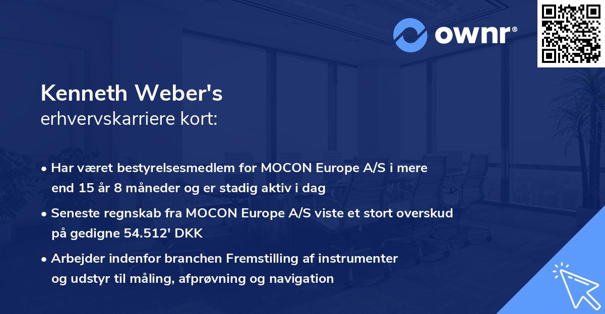 Kenneth Weber's erhvervskarriere kort