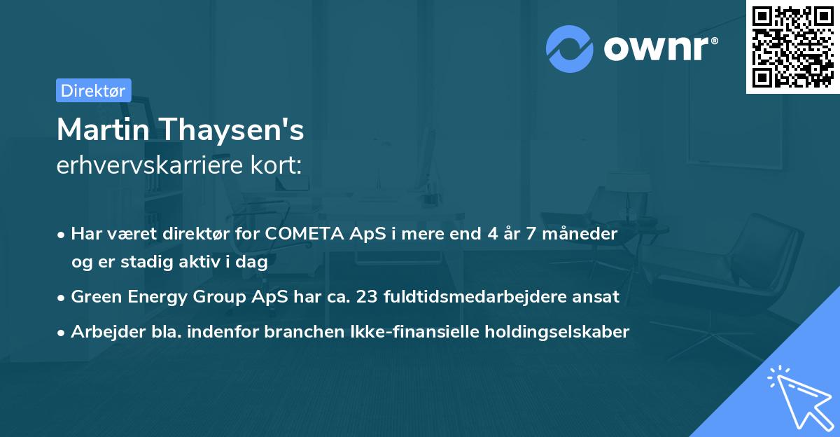 Martin Thaysen's erhvervskarriere kort