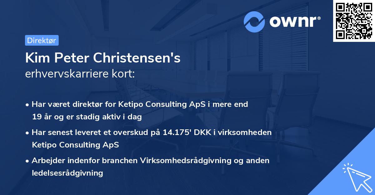 Kim Peter Christensen's erhvervskarriere kort