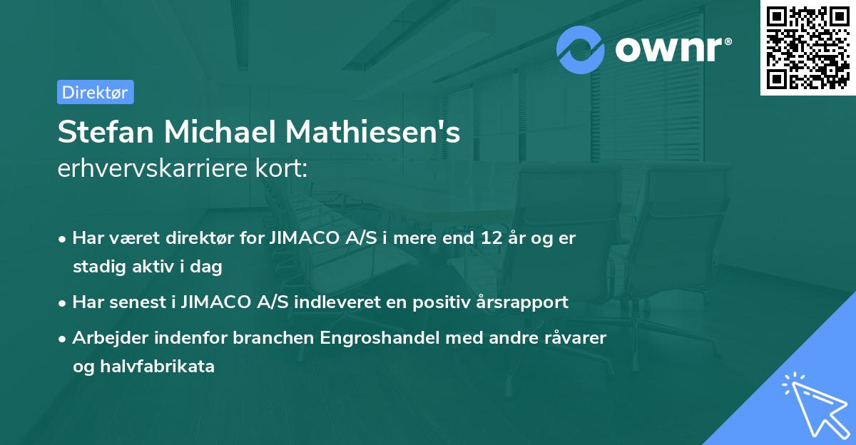Stefan Michael Mathiesen's erhvervskarriere kort