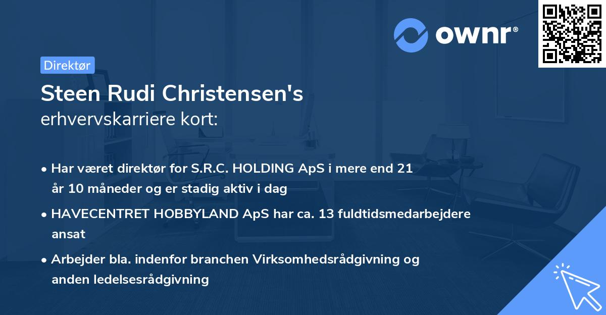 Steen Rudi Christensen's erhvervskarriere kort