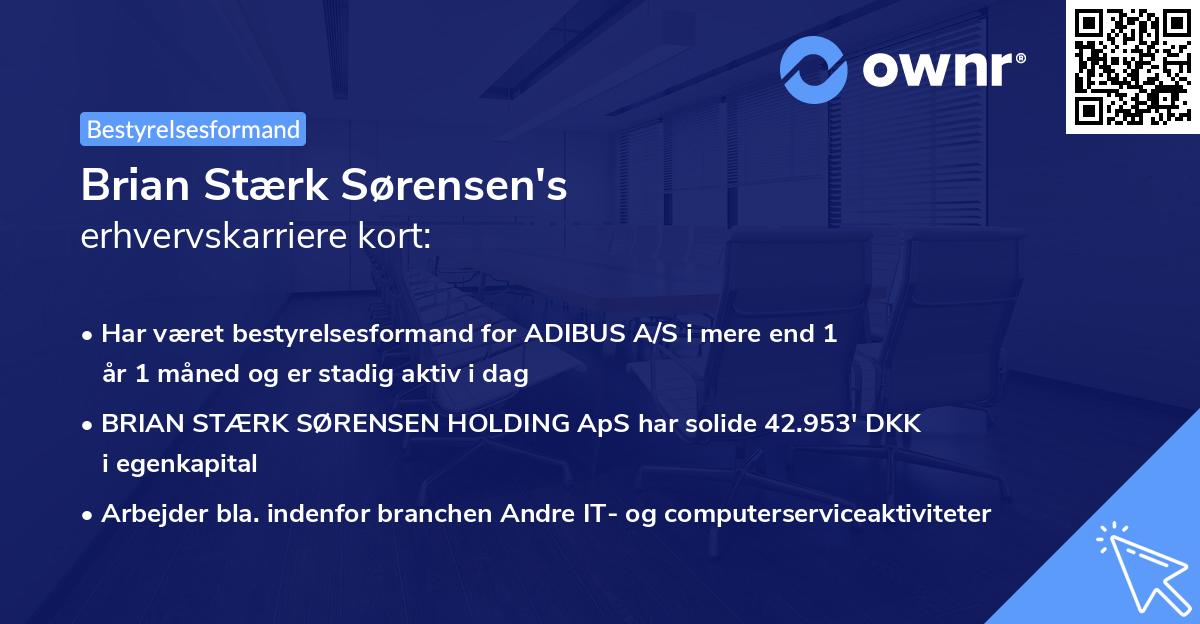 Brian Stærk Sørensen's erhvervskarriere kort