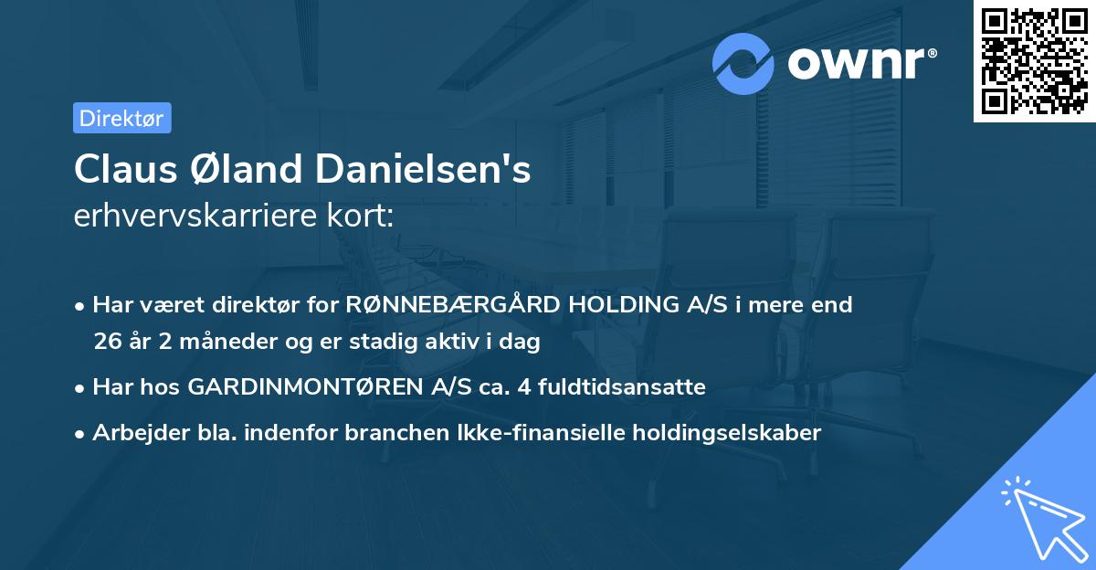 Claus Øland Danielsen's erhvervskarriere kort