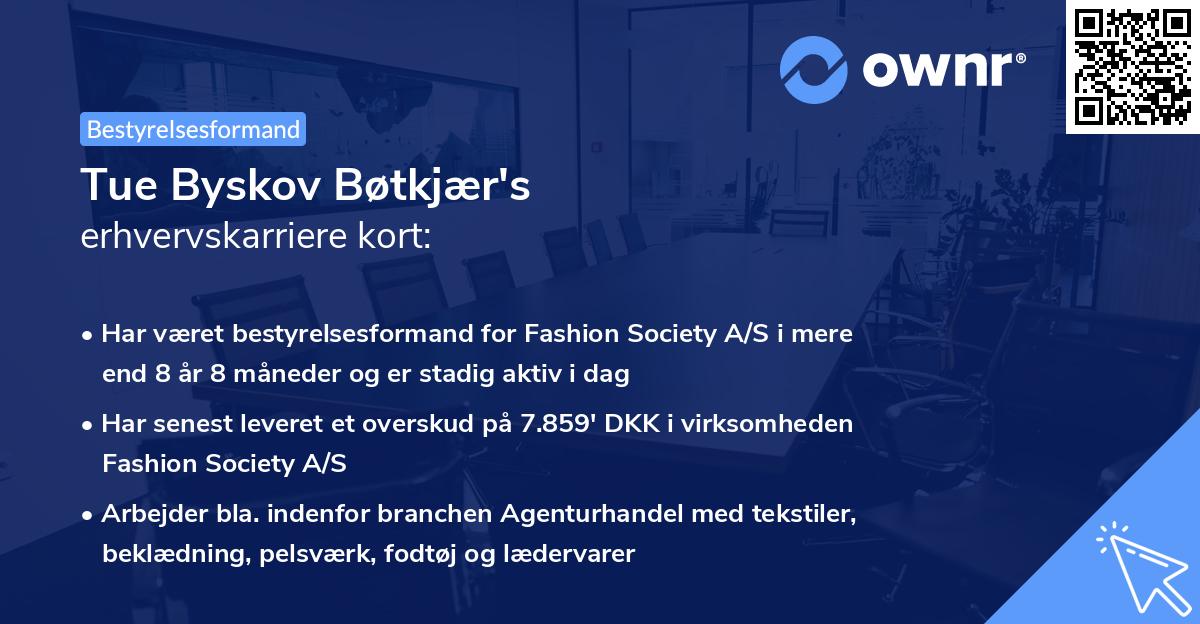 Tue Byskov Bøtkjær's erhvervskarriere kort