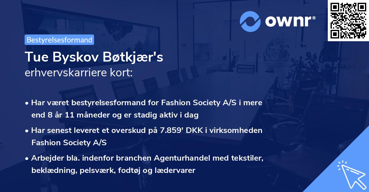 Tue Byskov Bøtkjær's erhvervskarriere kort