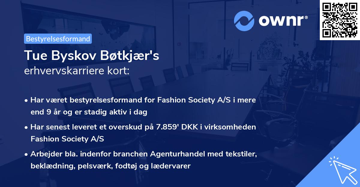 Tue Byskov Bøtkjær's erhvervskarriere kort