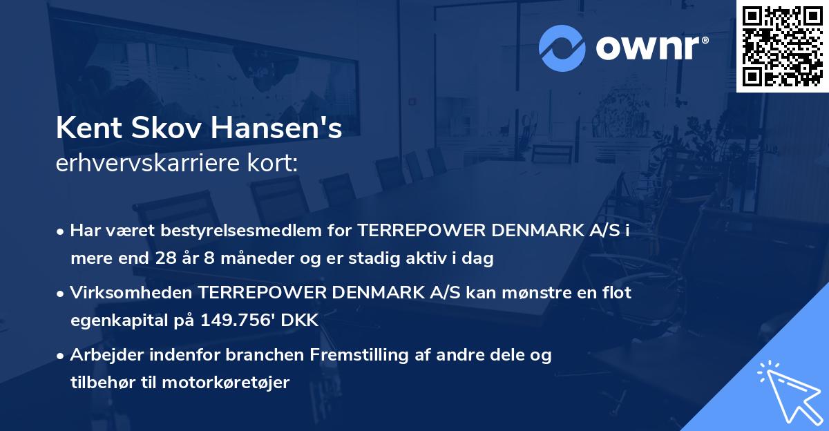 Kent Skov Hansen's erhvervskarriere kort