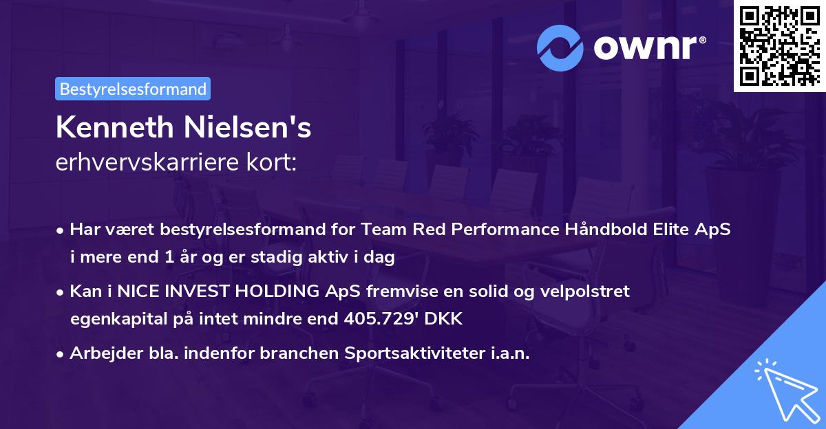 Kenneth Nielsen's erhvervskarriere kort