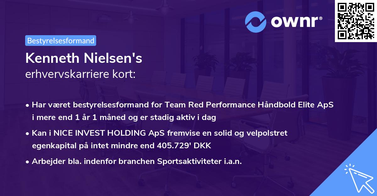 Kenneth Nielsen's erhvervskarriere kort