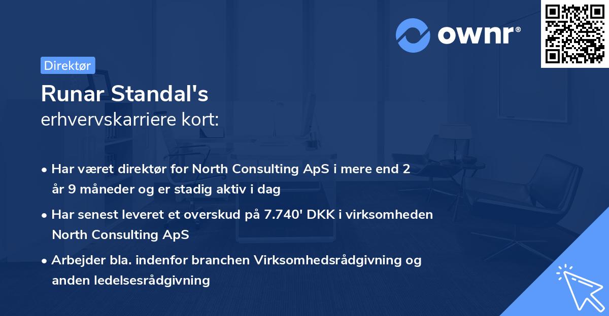Runar Standal's erhvervskarriere kort