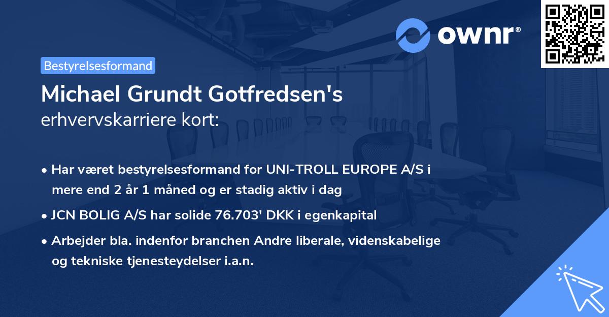 Michael Grundt Gotfredsen's erhvervskarriere kort