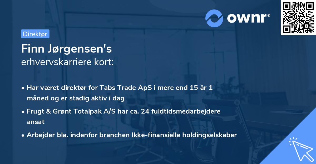 Finn Jørgensen's erhvervskarriere kort