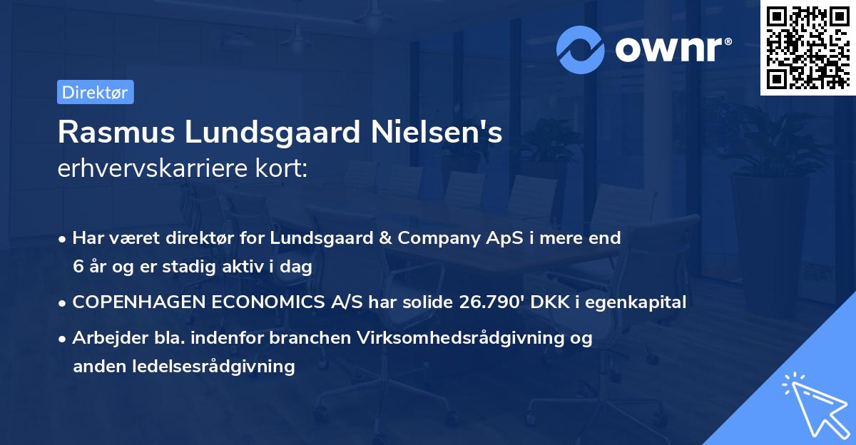 Rasmus Lundsgaard Nielsen's erhvervskarriere kort