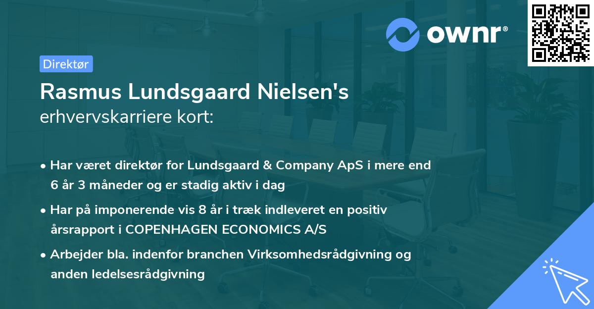 Rasmus Lundsgaard Nielsen's erhvervskarriere kort