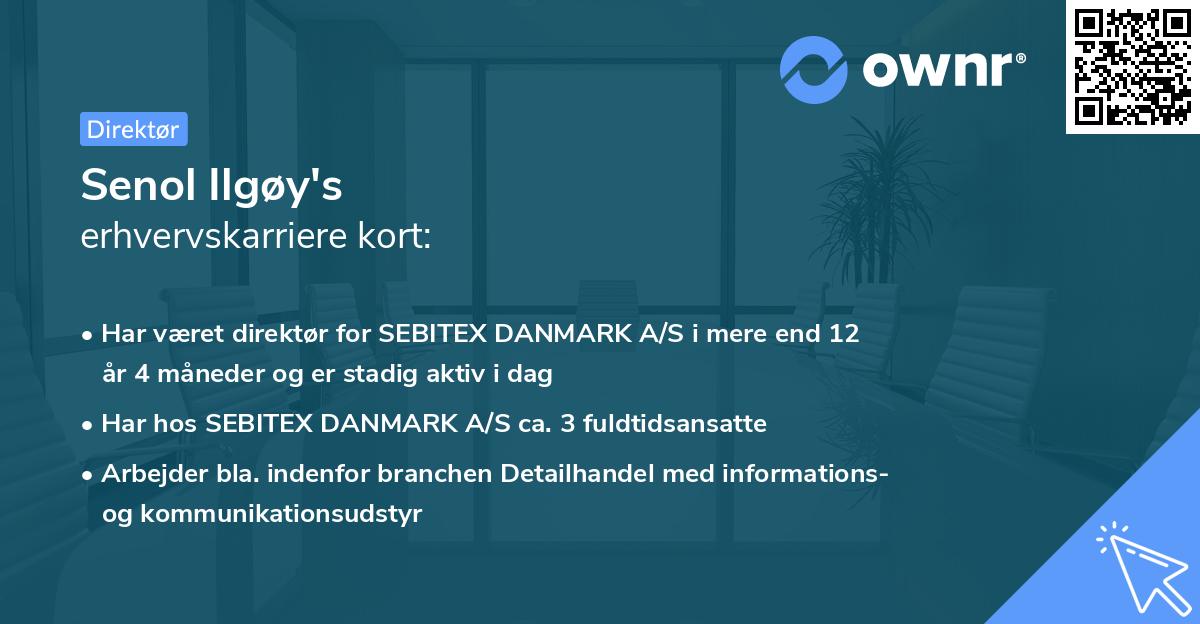 Senol Ilgøy's erhvervskarriere kort