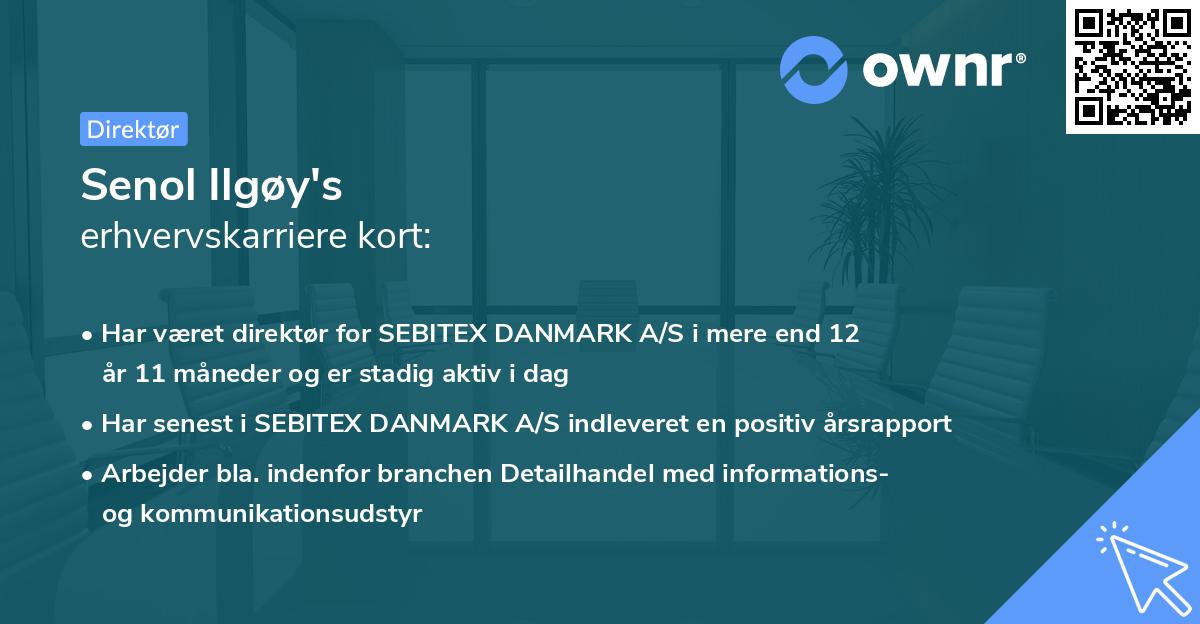 Senol Ilgøy's erhvervskarriere kort