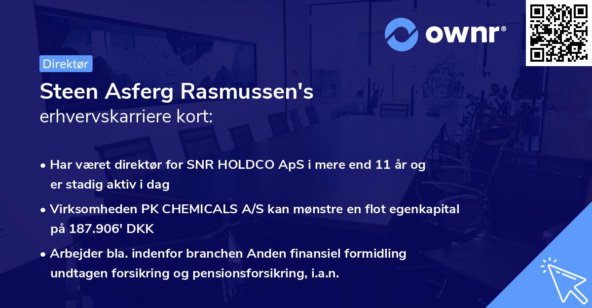 Steen Asferg Rasmussen's erhvervskarriere kort