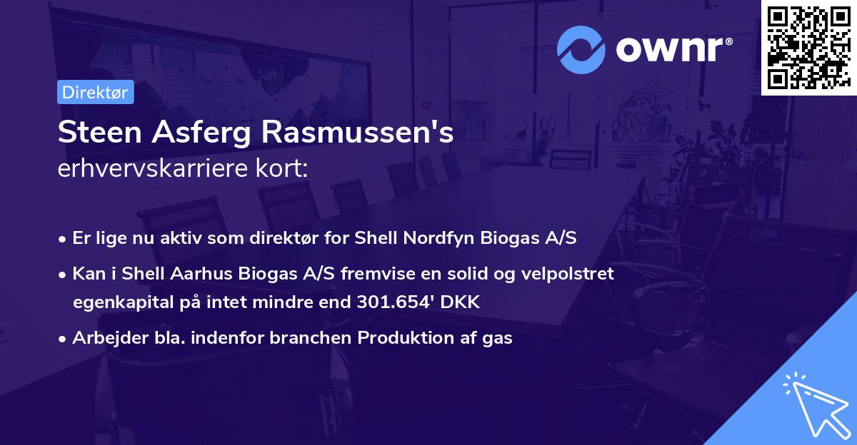 Steen Asferg Rasmussen's erhvervskarriere kort