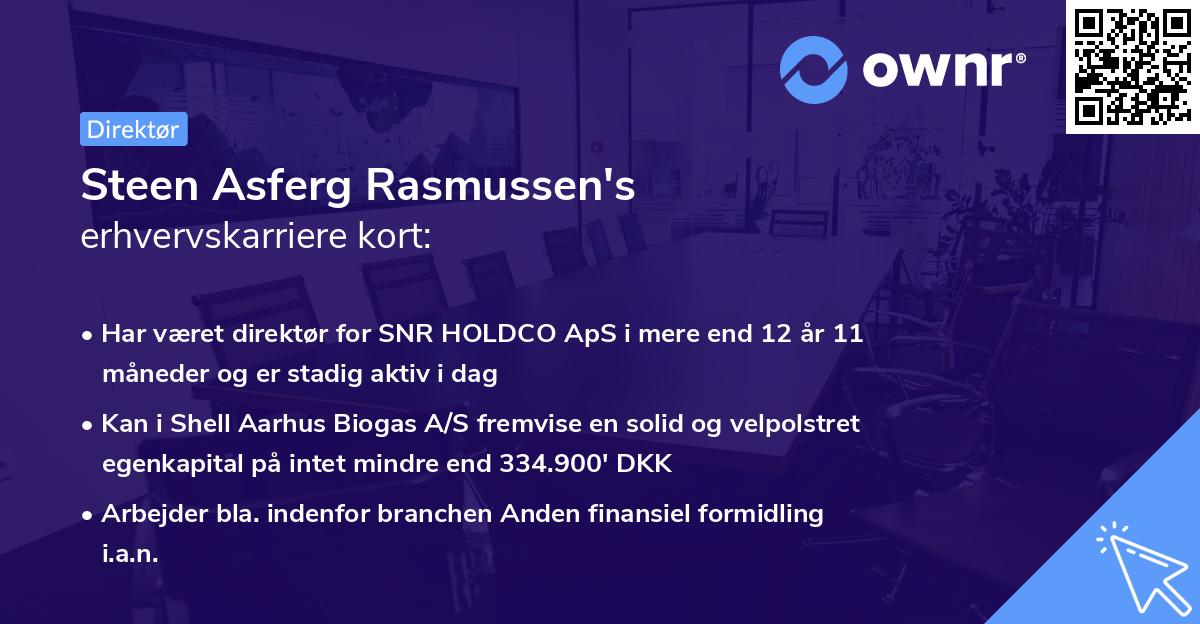 Steen Asferg Rasmussen's erhvervskarriere kort