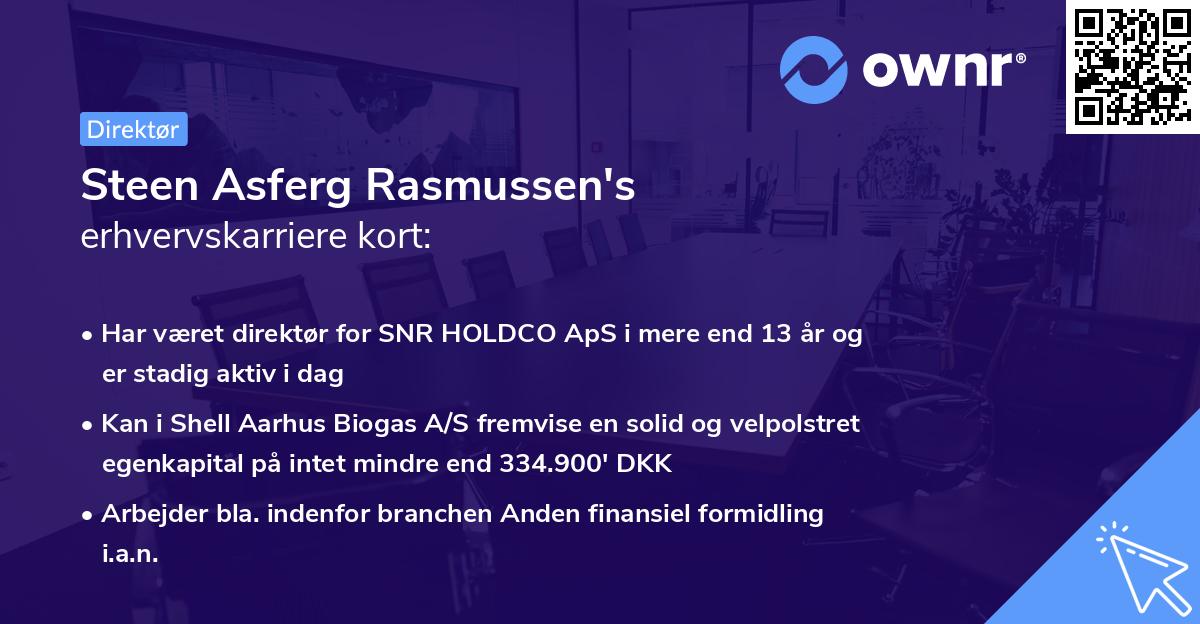 Steen Asferg Rasmussen's erhvervskarriere kort