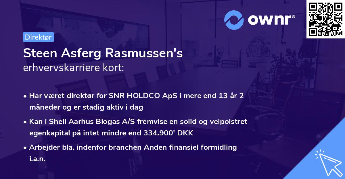 Steen Asferg Rasmussen's erhvervskarriere kort