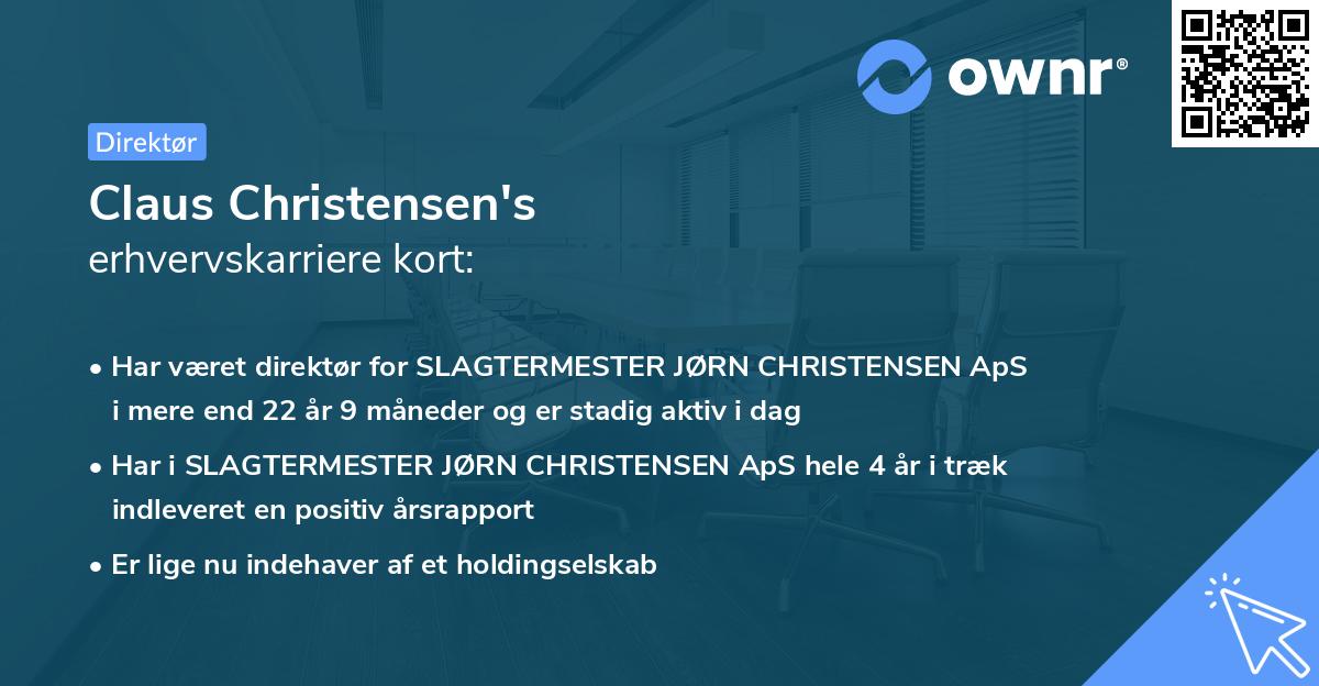 Claus Christensen's erhvervskarriere kort