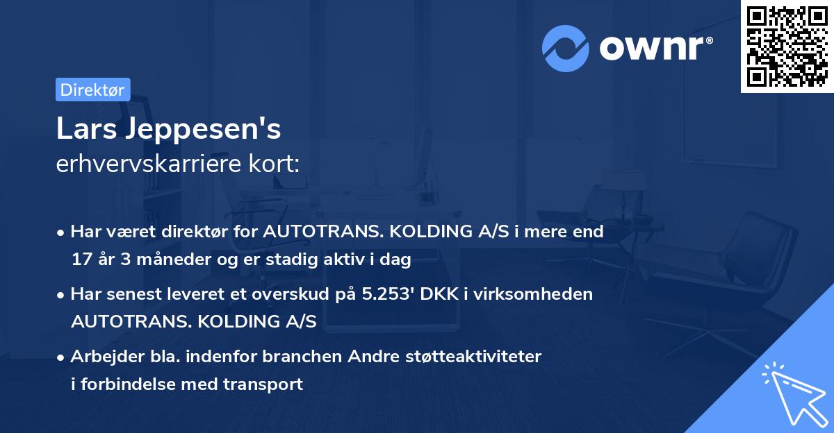 Lars Jeppesen's erhvervskarriere kort
