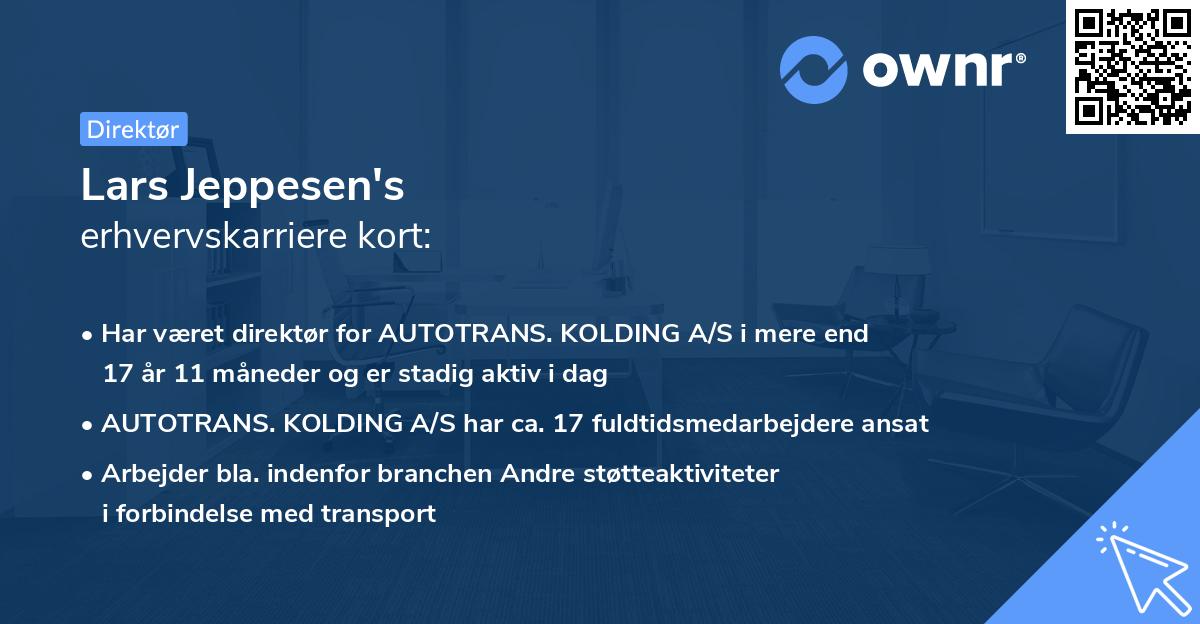 Lars Jeppesen's erhvervskarriere kort