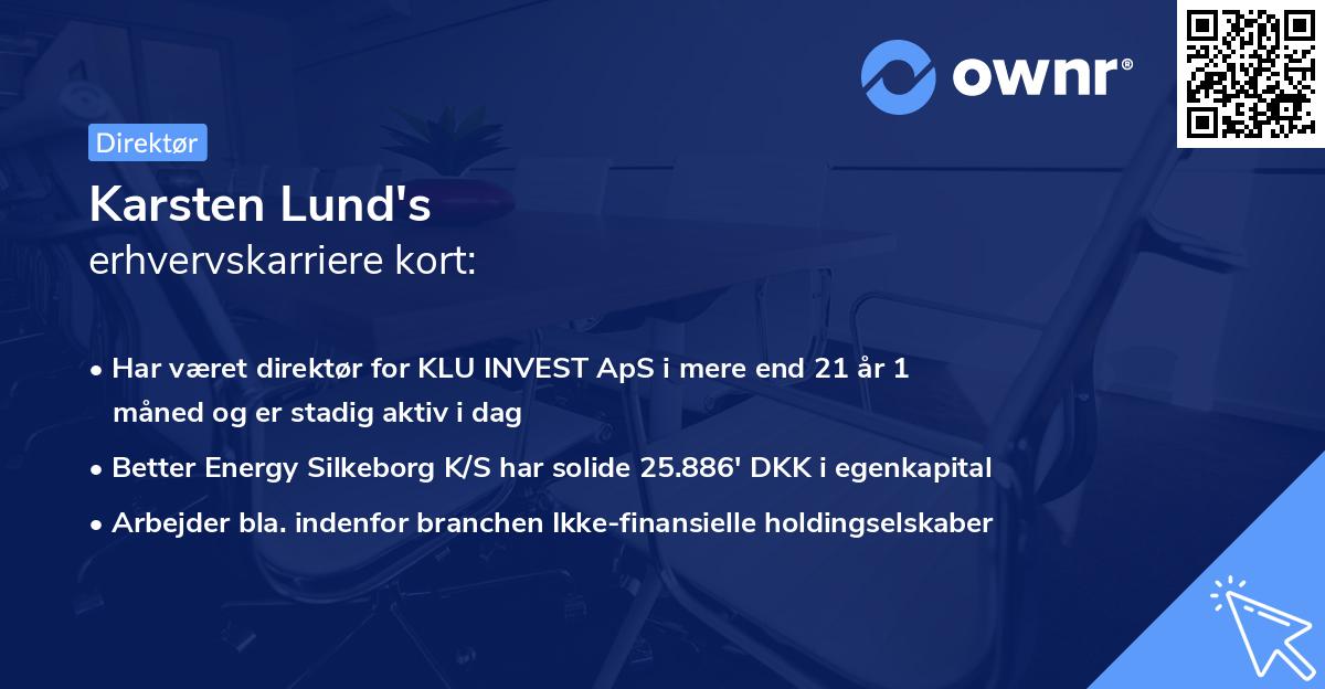 Karsten Lund's erhvervskarriere kort