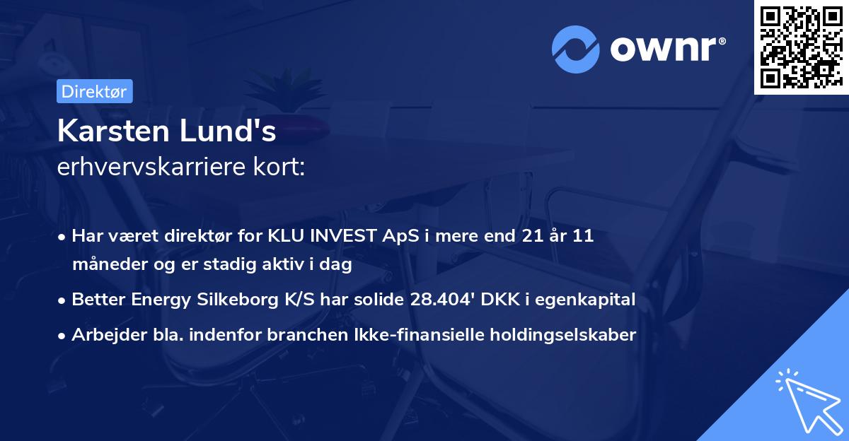 Karsten Lund's erhvervskarriere kort