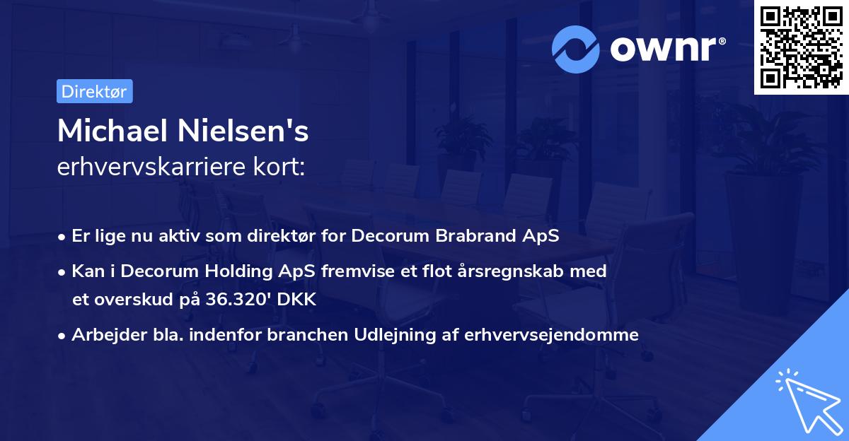 Michael Nielsen's erhvervskarriere kort