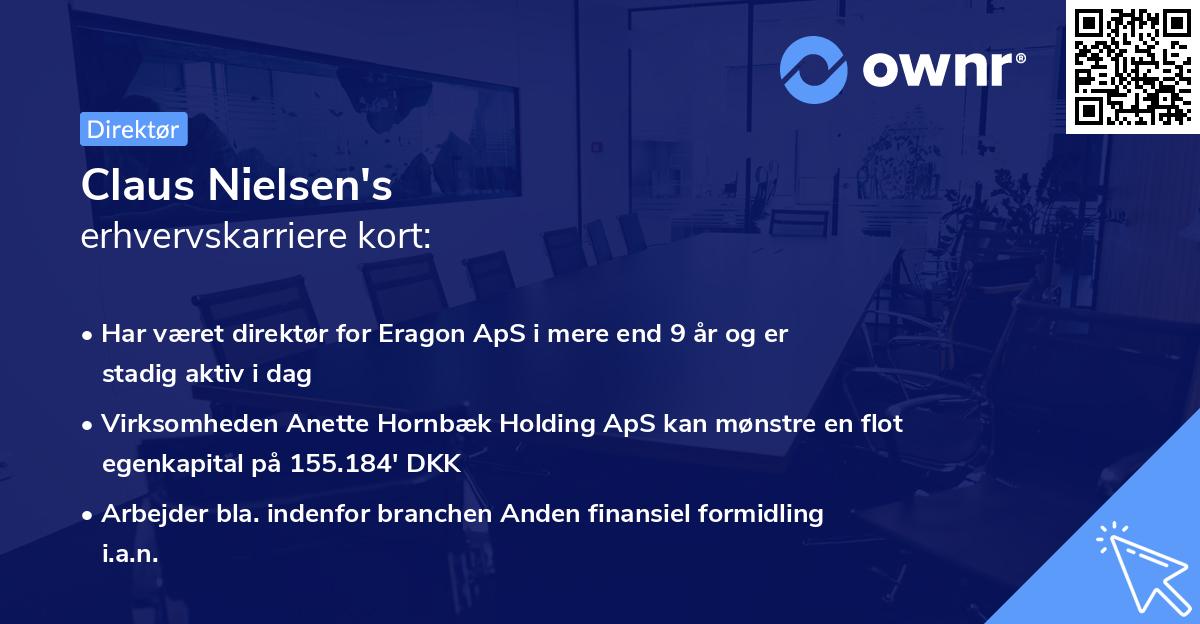 Claus Nielsen's erhvervskarriere kort
