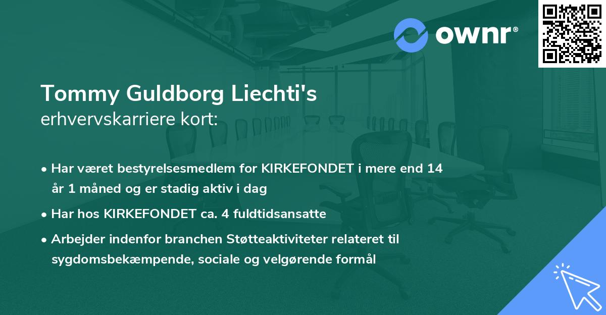 Tommy Guldborg Liechti's erhvervskarriere kort
