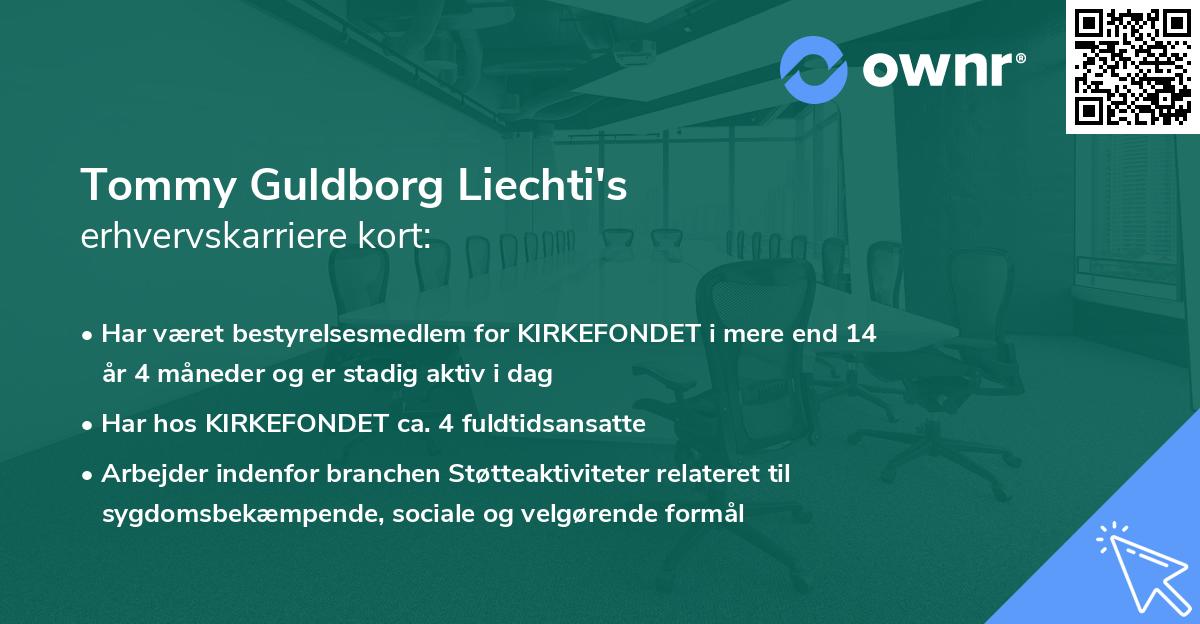 Tommy Guldborg Liechti's erhvervskarriere kort