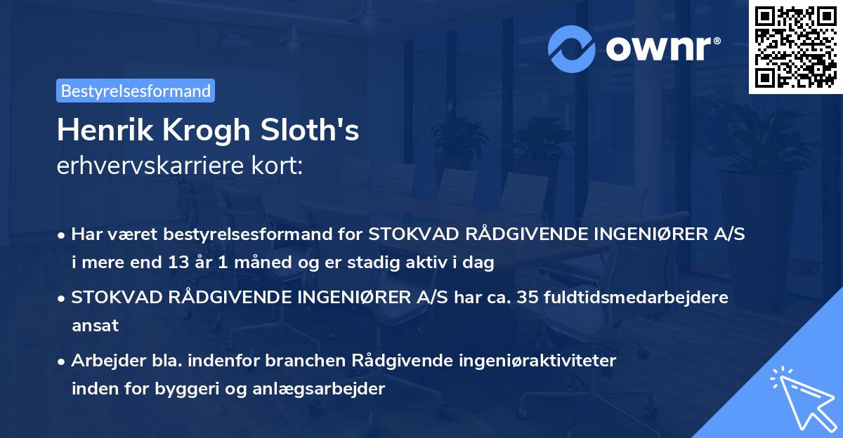 Henrik Krogh Sloth's erhvervskarriere kort