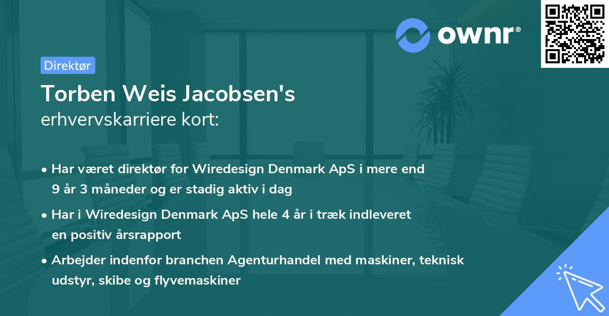 Torben Weis Jacobsen's erhvervskarriere kort