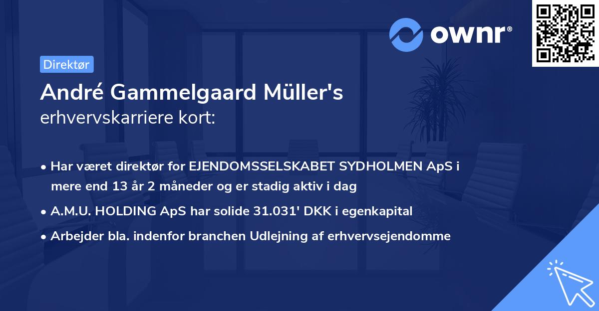 André Gammelgaard Müller's erhvervskarriere kort