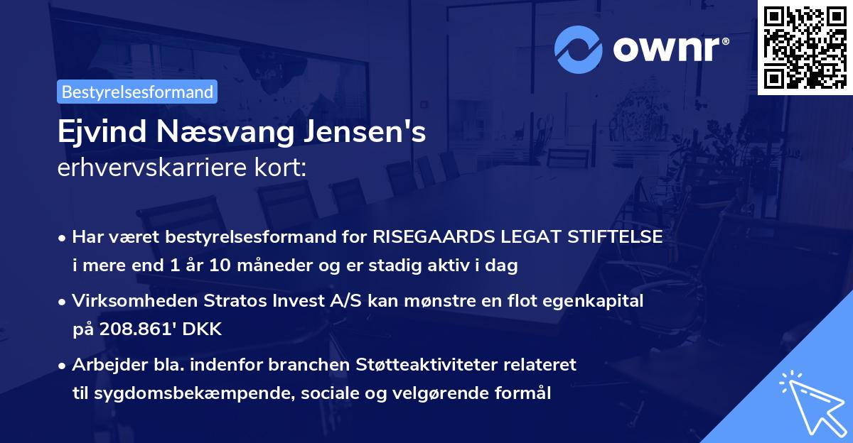 Ejvind Næsvang Jensen's erhvervskarriere kort