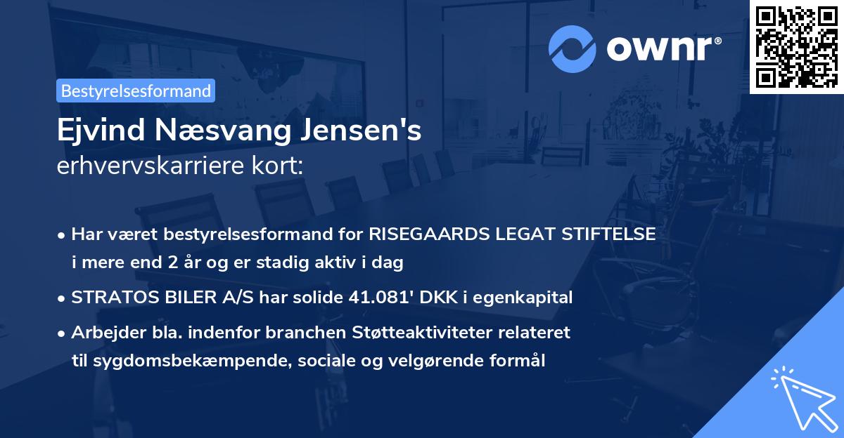 Ejvind Næsvang Jensen's erhvervskarriere kort