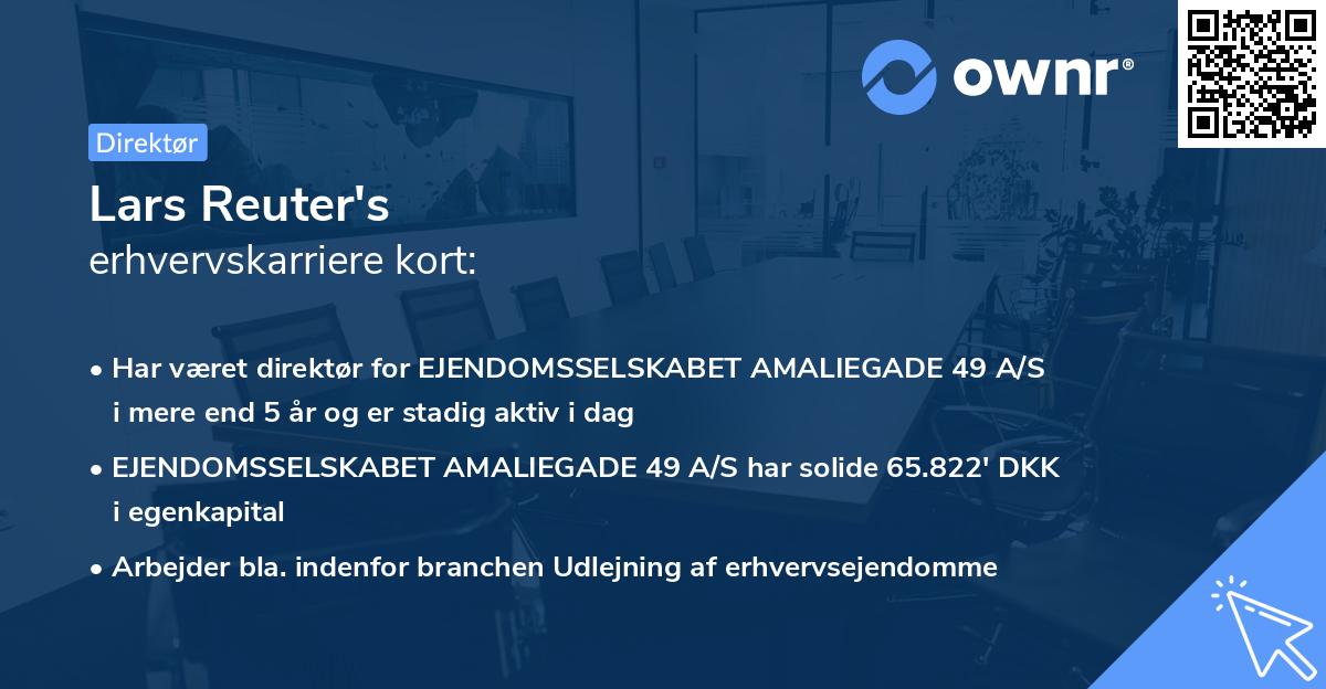 Lars Reuter's erhvervskarriere kort